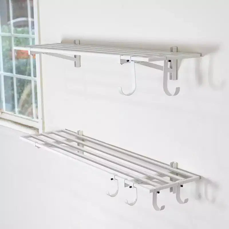 Scaffali da Garage Bianchi a Parete, Confezione da 2 (Montaggio per 2 Persone)