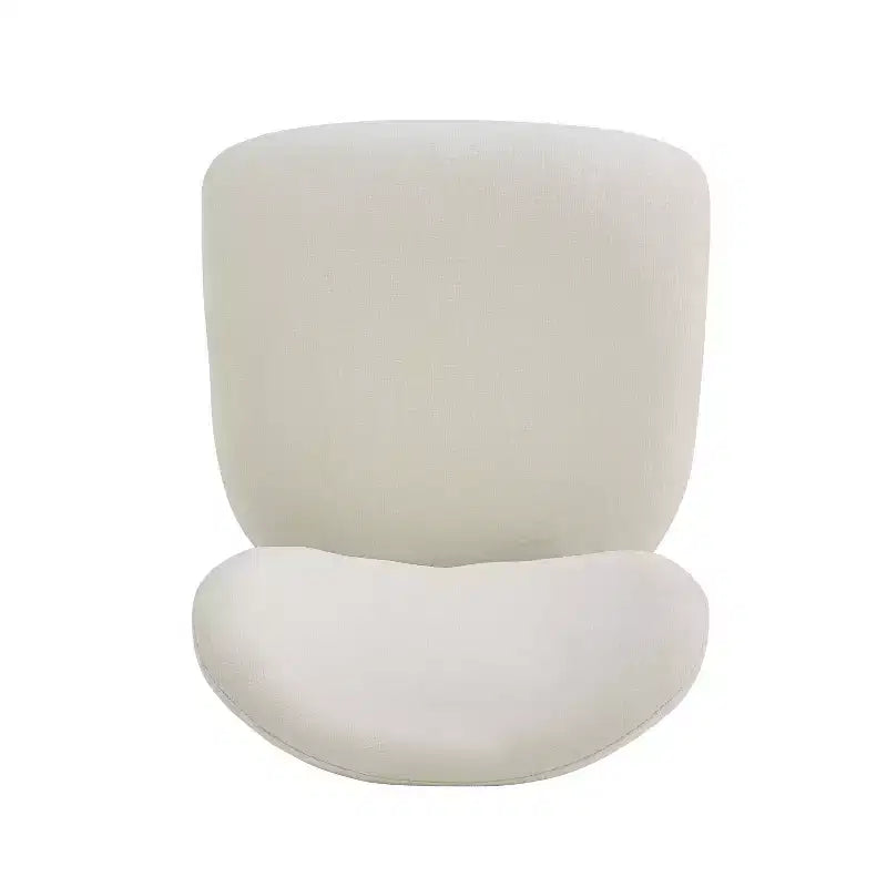 Sedia da pranzo imbottita beige/nera, senza braccioli, set da 4