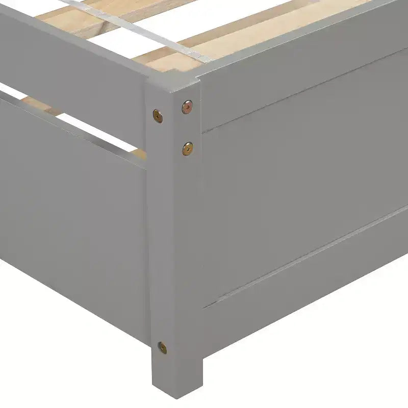 Piattaforma letto gemella con rotelle, Espresso/Grigio/Noce/Bianco, per 2 persone