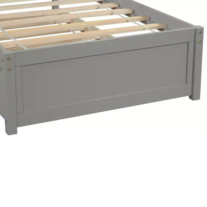 Piattaforma letto gemella con rotelle, Espresso/Grigio/Noce/Bianco, per 2 persone