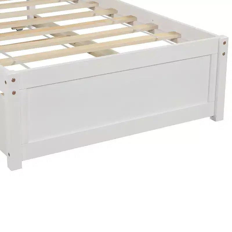 Piattaforma letto gemella con rotelle, Espresso/Grigio/Noce/Bianco, per 2 persone