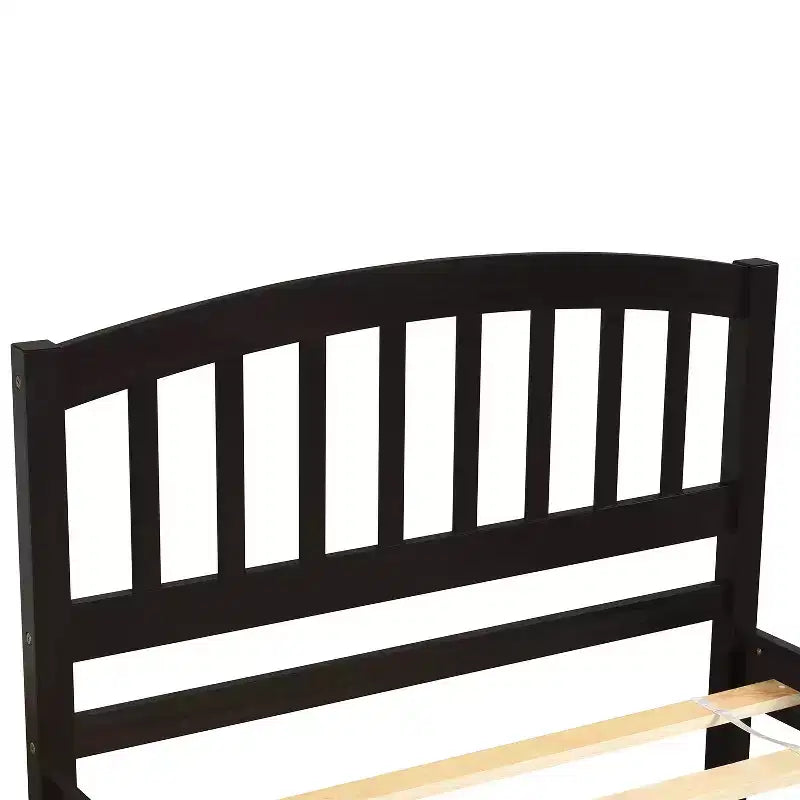 Piattaforma letto gemella con rotelle, Espresso/Grigio/Noce/Bianco, per 2 persone