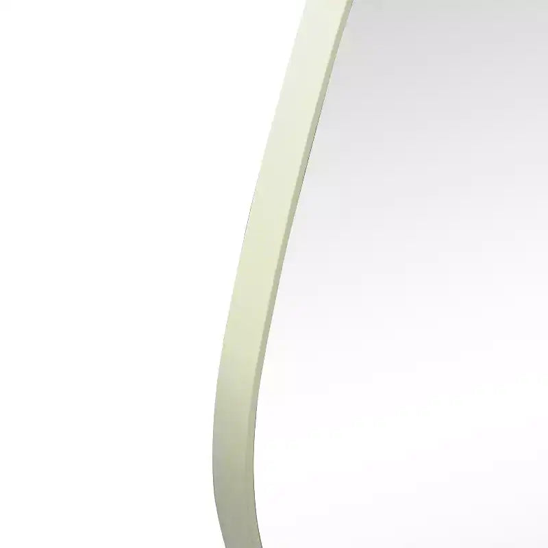 Specchio da parete asimmetrico rosso/verde salvia/bianco, singolo, decorativo