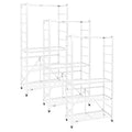 Origami 3 Pack Folding Steel Storage Rack, Adjustable Shelves, R2 Series, White