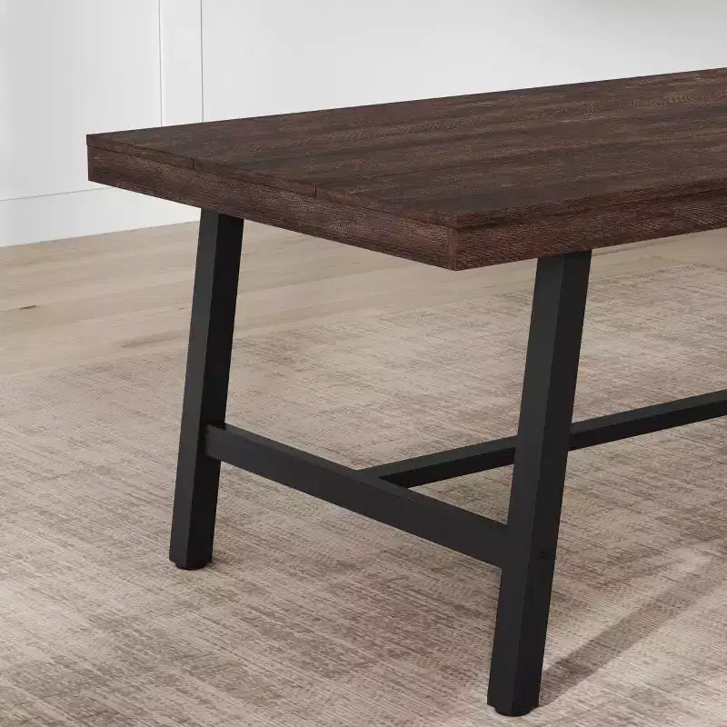 Tavolo da pranzo rettangolare color betulla di Cuba / noce grigio / legno di pero, fino a 8 posti a sedere