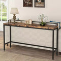 Consolle industriale rustica marrone, stile stretto extra lungo 70,9 pollici