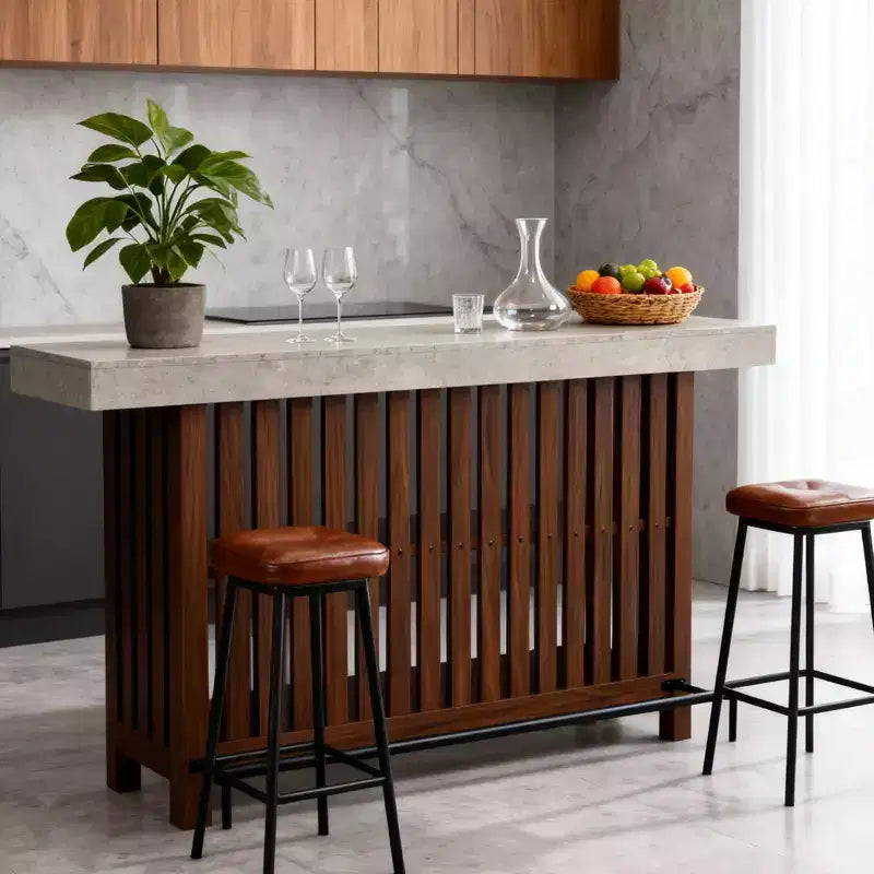 Tavolo da bar a 2 ripiani, nero/grigio/bianco, 160 cm, con poggiapiedi, 2 posti a sedere, per cucina e sala da pranzo