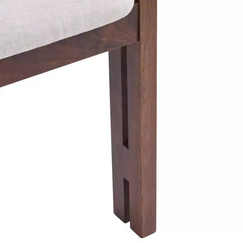 Sedia da pranzo imbottita beige di metà secolo, set da 4