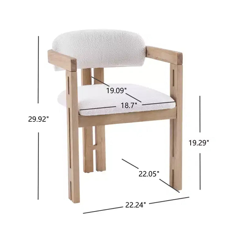 Sedia da pranzo imbottita beige di metà secolo, set da 4