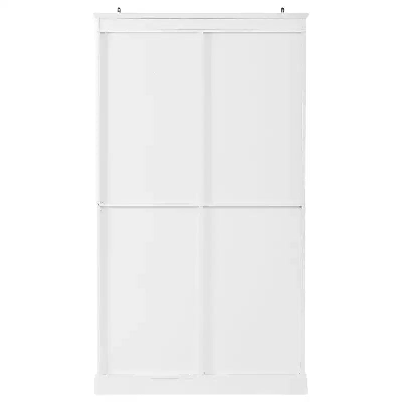 Dispensa da cucina stile Shaker bianca con ante e cassetti in vetro, montaggio per 1 persona