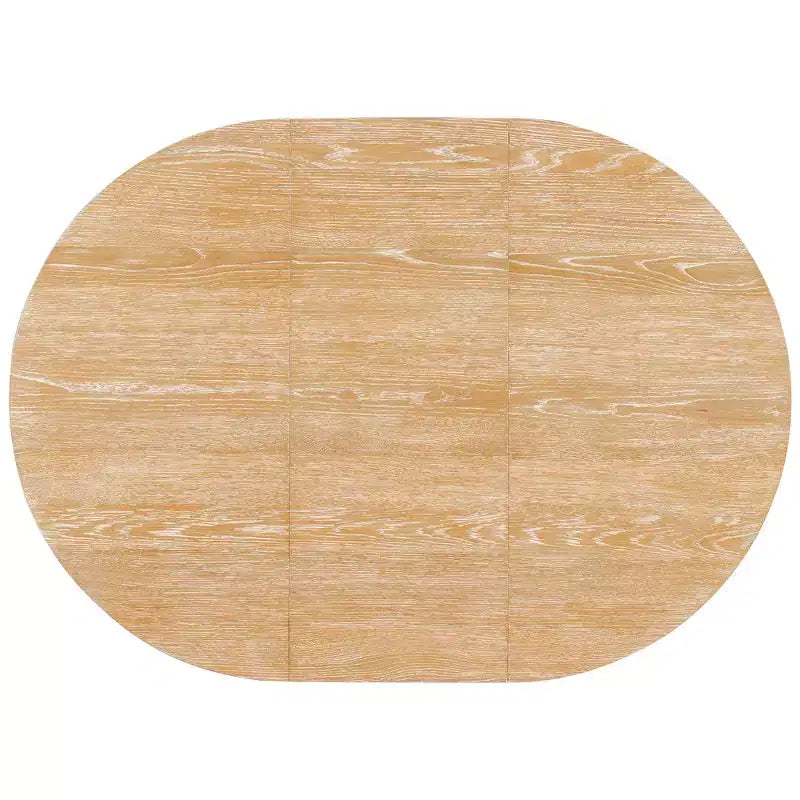 Tavolo da pranzo rotondo allungabile, marrone/naturale, stile rustico, 4-6 posti