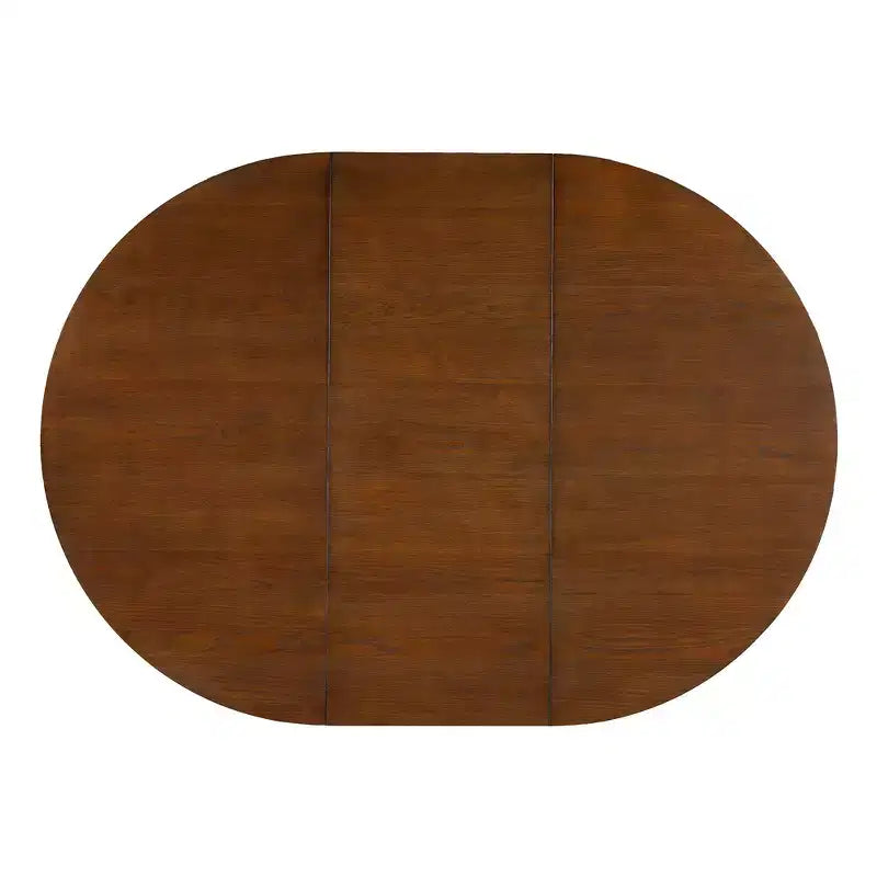 Tavolo da pranzo rotondo allungabile, marrone/naturale, stile rustico, 4-6 posti