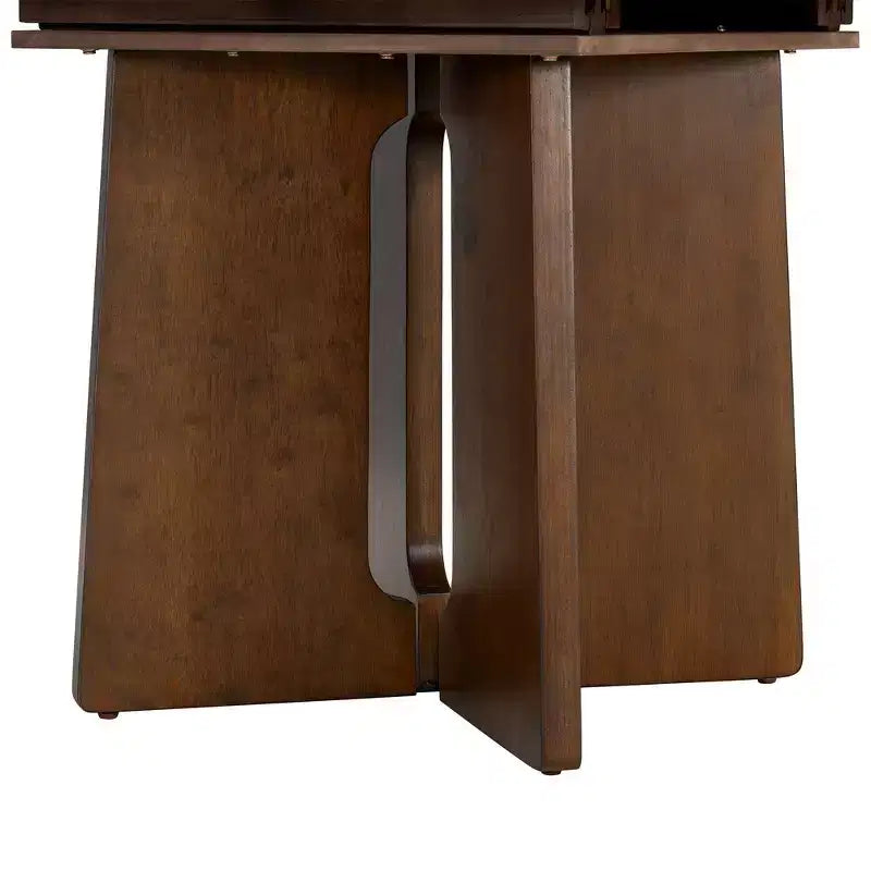 Tavolo da pranzo rotondo allungabile, marrone/naturale, stile rustico, 4-6 posti