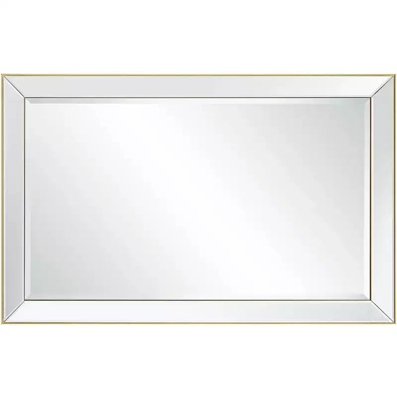 Specchio da Parete Rettangolare Oro Opaco, Singolo, 61 x 96,5 cm