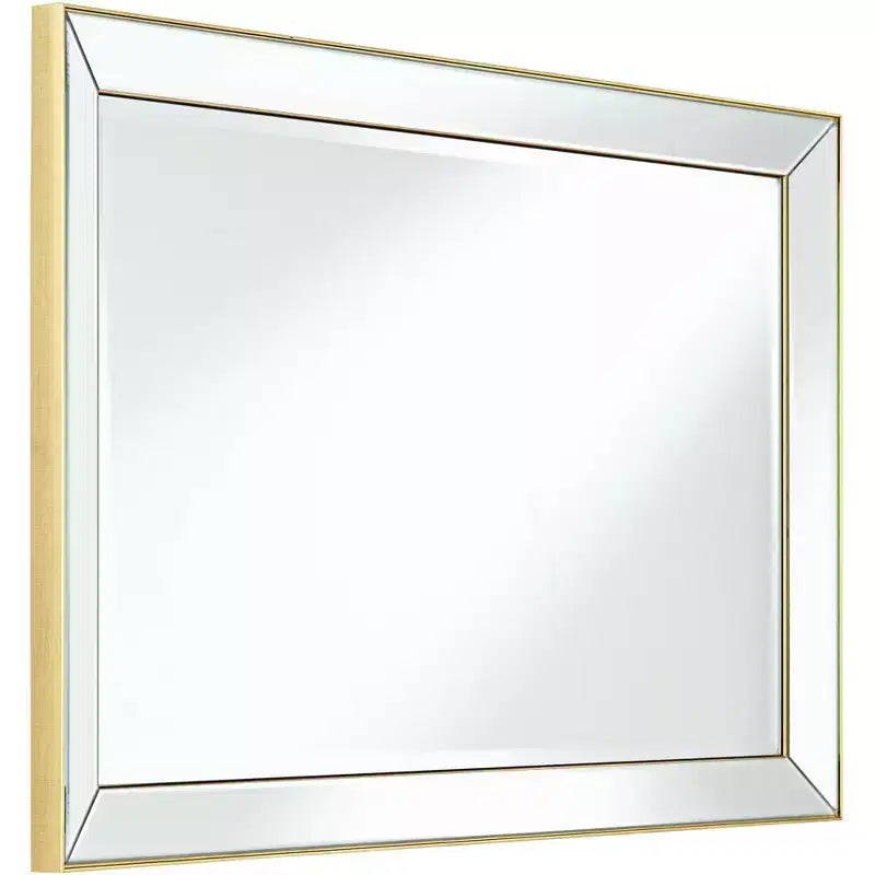 Specchio da Parete Rettangolare Oro Opaco, Singolo, 61 x 96,5 cm