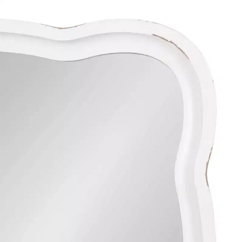Specchio da Parete a Ondina Marrone Rustico / Bianco / Nero, Singolo