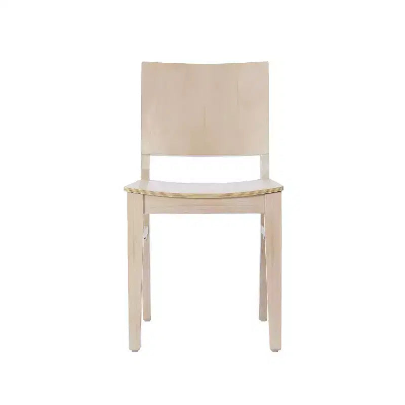 Sedia da pranzo in legno massello senza braccioli, color bianco antico/nero, per 1 persona